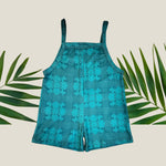 Teal Tropical Palaka Ari Romper - Sweet Sweet Honey Hawaii