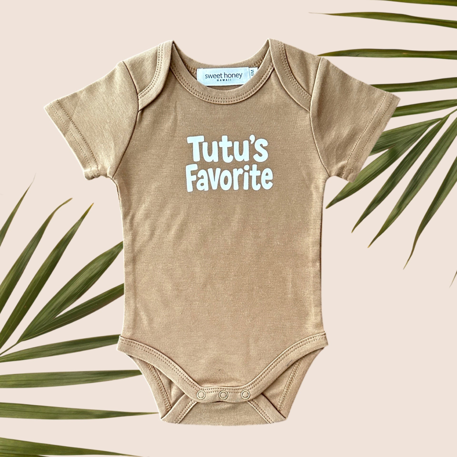 Tutu's Favorite Brown Onesie - Sweet Sweet Honey Hawaii