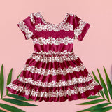 Waikiki Red Ruffled Tee Dress - Sweet Sweet Honey Hawaii