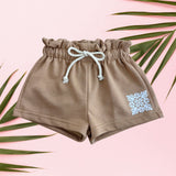 White Quilt Brown Shorts - Sweet Sweet Honey Hawaii