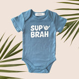 White Sup Brah Blue Onesie - Sweet Sweet Honey Hawaii