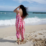 Women's Magenta Puakenikeni Jumpsuit - Sweet Sweet Honey Hawaii