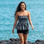 Women's Midnight Palm Ka'a Tube Top - Sweet Sweet Honey Hawaii