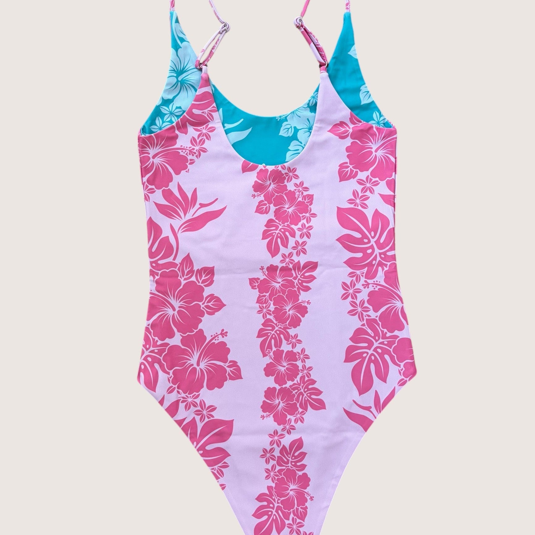 Women's Teal/Pink Mauna Lani Reversible Bikini - Sweet Sweet Honey Hawaii