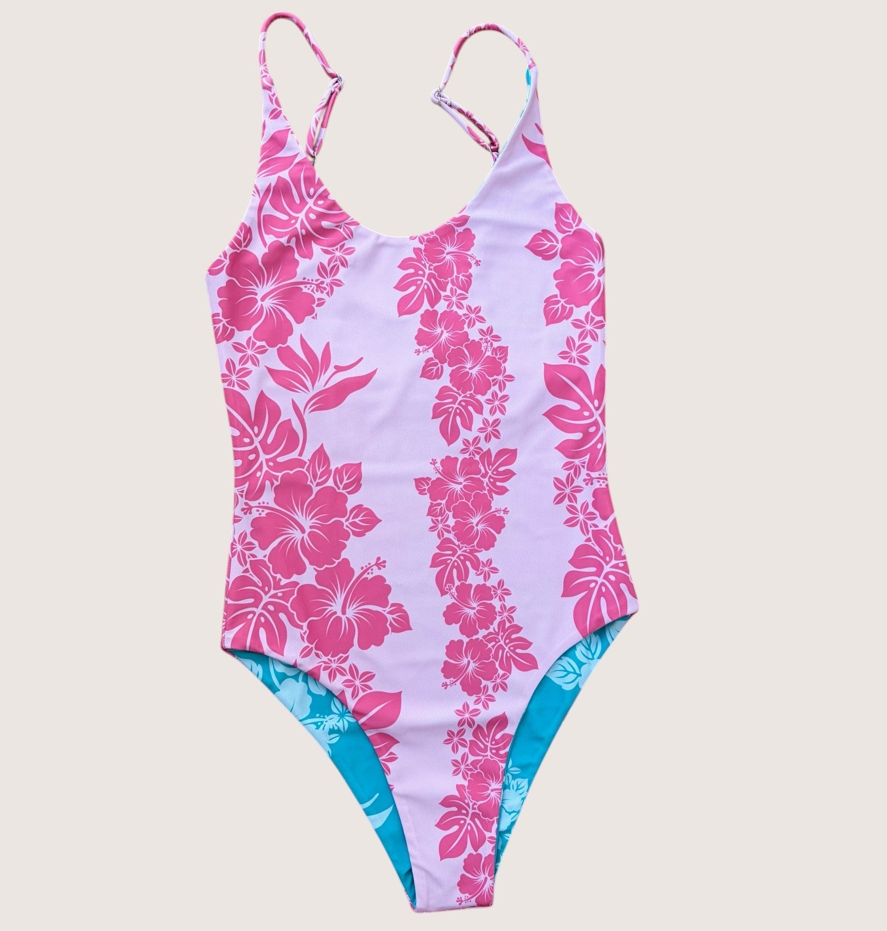 Women's Teal/Pink Mauna Lani Reversible Bikini - Sweet Sweet Honey Hawaii