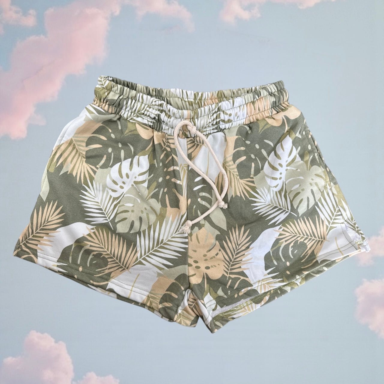 Women's Tropical Monstera Shorts - Sweet Sweet Honey Hawaii