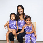 Women's Tropical Palm Purple Leotard - Sweet Sweet Honey Hawaii