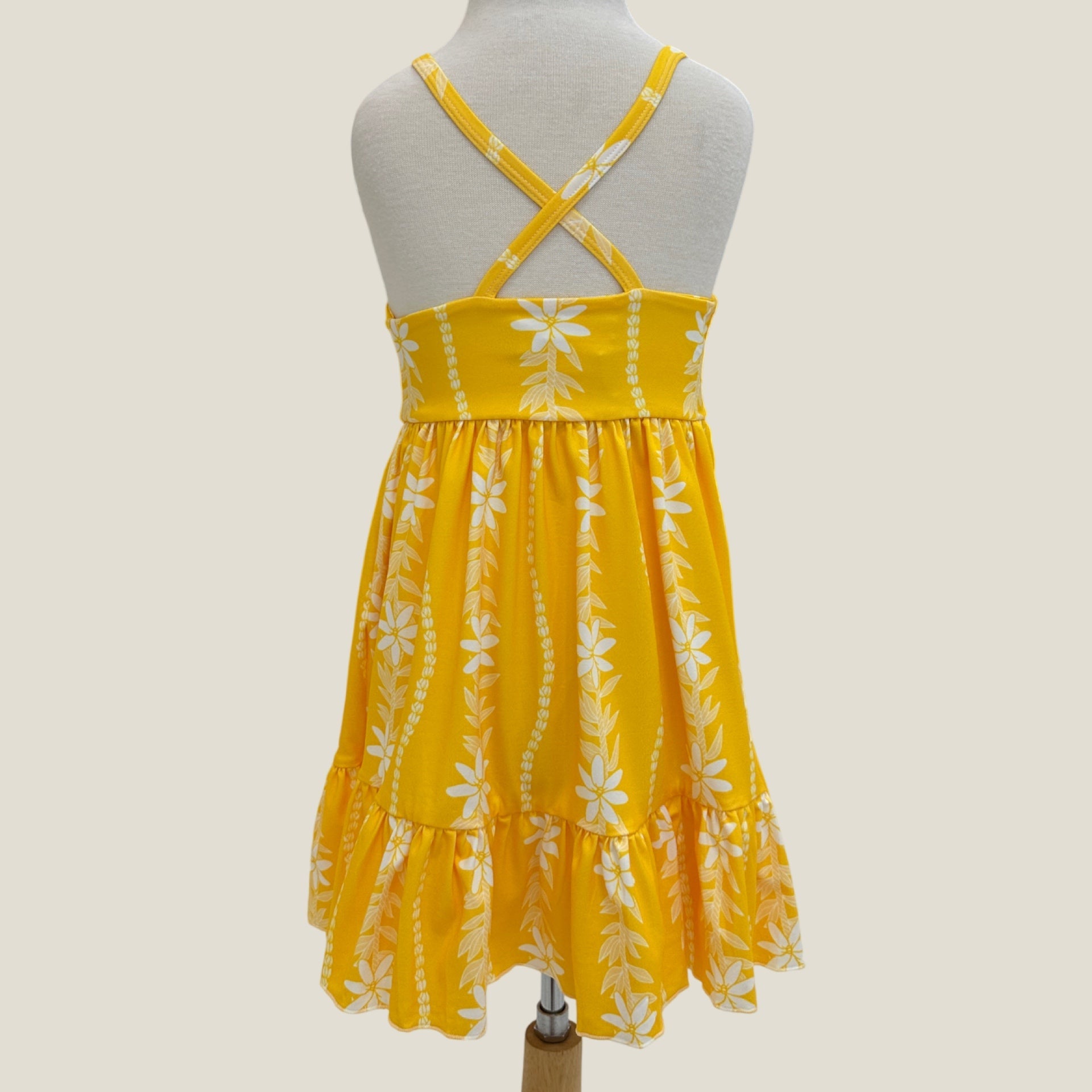Yellow Tiare Lei Brooklyn Dress - Sweet Sweet Honey Hawaii