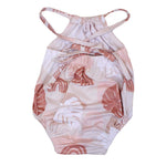 Baby & Children Aloha Wear Rainbow Monstera Halter Romper - Sweet Sweet Honey